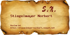 Stiegelmayer Norbert névjegykártya